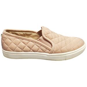 Steven Madden Ecentrcq Slip-on Comfort Shoes Women Size 6 Blush Quilted Plimsoll